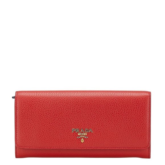 PRADA Red Leather Wallet - Picture 1 of 13